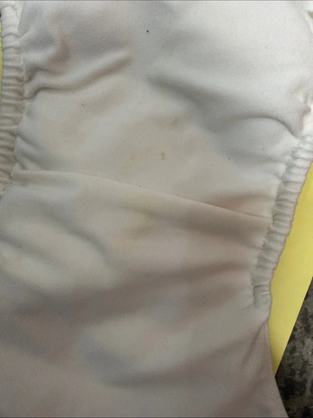 BumGenius White Diaper Cover with Yellow and Teal Dot Print